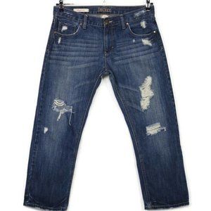 Decree Boyfriend Crop Capri‎ Jeans Destroyed Distressed 7